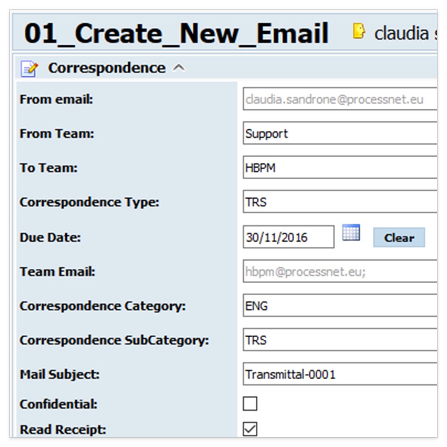 Electronic Correspondence Tracking for OpenText Content Server